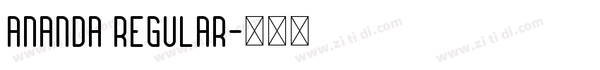 Ananda Regular字体转换